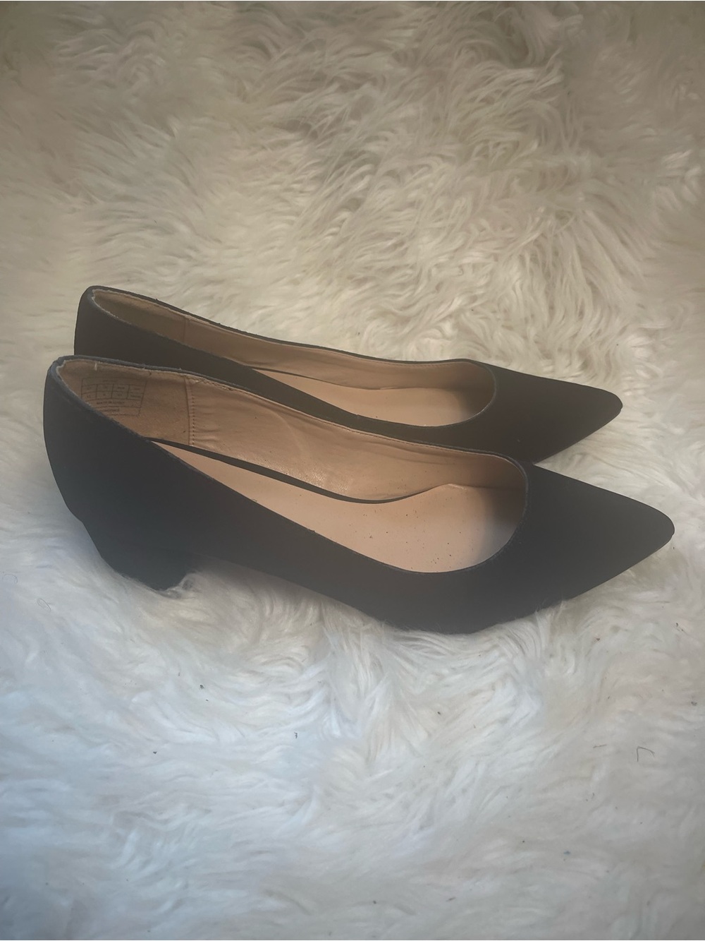 Dream Pairs Classic synthetic suede Black Pointed-Toe slip on Block heel SZ11